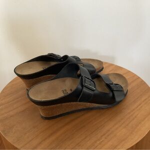 Papillon Black Wedge Sandals by Birkenstock 
(Size 37)